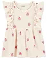 Carter's Toddler Girls Strawberry-Print Short-Sleeve Top