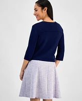 Robbie Bee Petite 3/4-Sleeve Open-Front Shrug