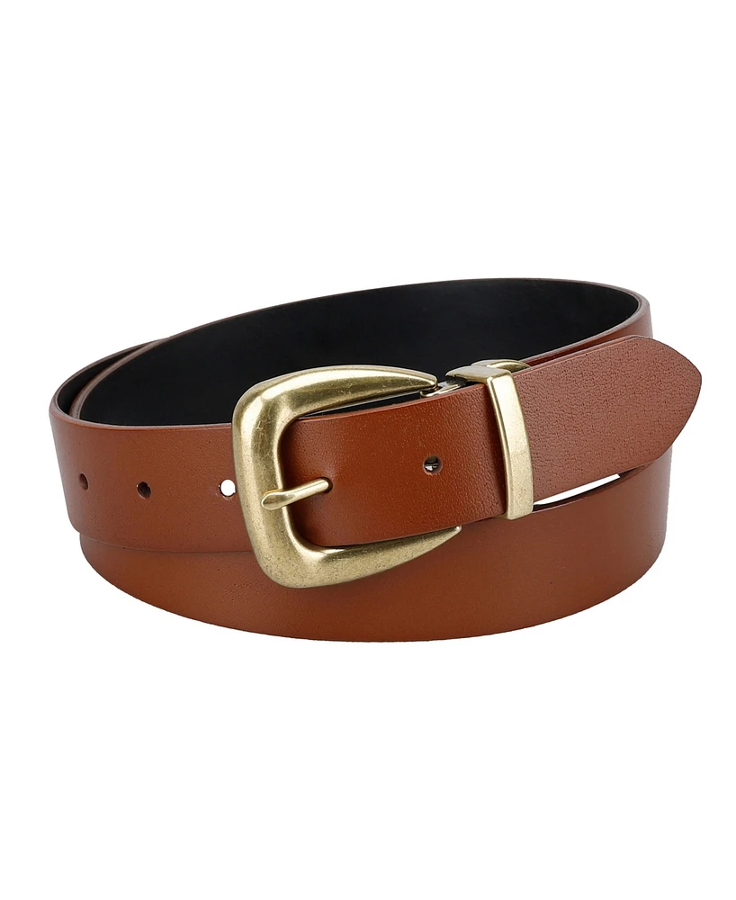 Levi's Women's Reversible Western-Style Buckle Leather Belt