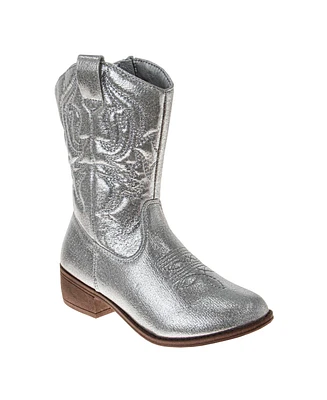Kensie Girl Little Kids and Big Metallic Cowgirl Boots
