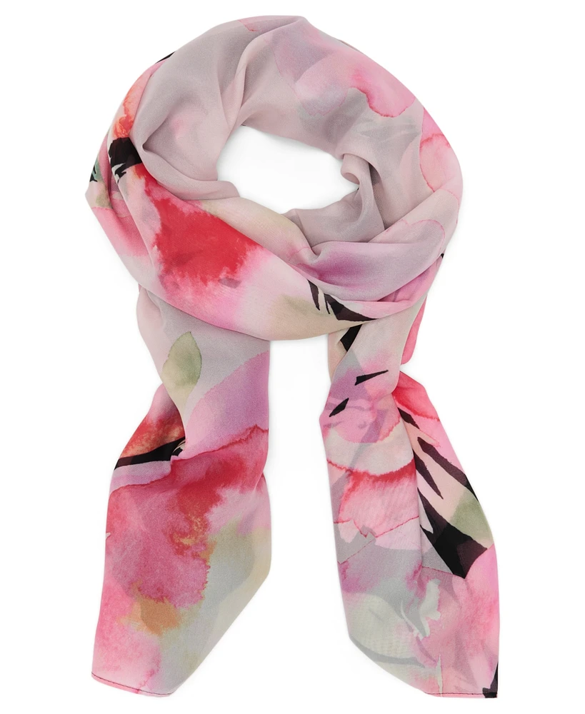 Calvin Klein Sunset Floral Chiffon Wrap