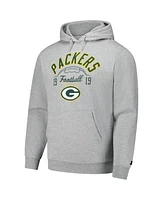 Starter Men's Heather Gray Green Bay Packers Pullover Hoodie