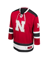 Colosseum Men's Scarlet Nebraska Huskers Athletic Machine Fashion Hockey Jersey