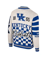 Colosseum Women's Cream Kentucky Wildcats Jacquard Full-Zip Sweater