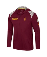 Colosseum Men's Maroon Arizona State Sun Devils Oht Military Appreciation Quarter-Zip Hoodie Jacket