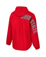 Colosseum Men's Scarlet Ohio State Buckeyes Reloaded Anorak Half-Zip Jacket