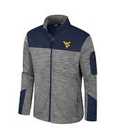 Colosseum Men's Gray/Navy West Virginia Mountaineers Guard Full-Zip Jacket