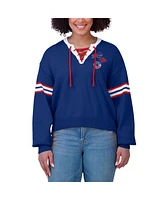 Wear by Erin Andrews Women's Royal Buffalo Bills Lace-Up Sweater