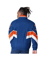 Starter Men's Royal/Orange New York Knicks Captain Oxford Full-Zip Jacket