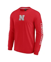 Fanatics Men's Scarlet Nebraska Huskers Strive Long Sleeve T-Shirt