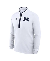 Jordan Men's White Michigan Wolverines Victory Half-Zip Sweatshirt