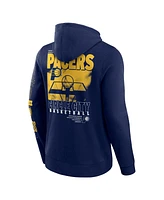 Fanatics Men's Navy/Yellow Indiana Pacers Game Time Crossover Pullover Hoodie