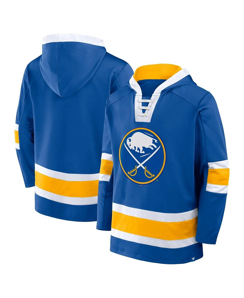 Fanatics Men's Royal Buffalo Sabres Inside Line Fleece Pullover Hoodie