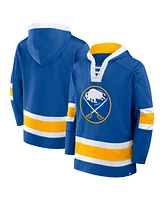 Fanatics Men's Royal Buffalo Sabres Inside Line Fleece Pullover Hoodie