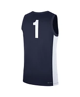 Nike Men's 1 Navy Penn State Nittany Lions Road Replica Jersey