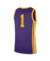 Nike Men's 1 Purple Lsu Tigers Road Replica Jersey