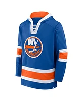 Fanatics Men's Royal New York Islanders Inside Line Fleece Pullover Hoodie