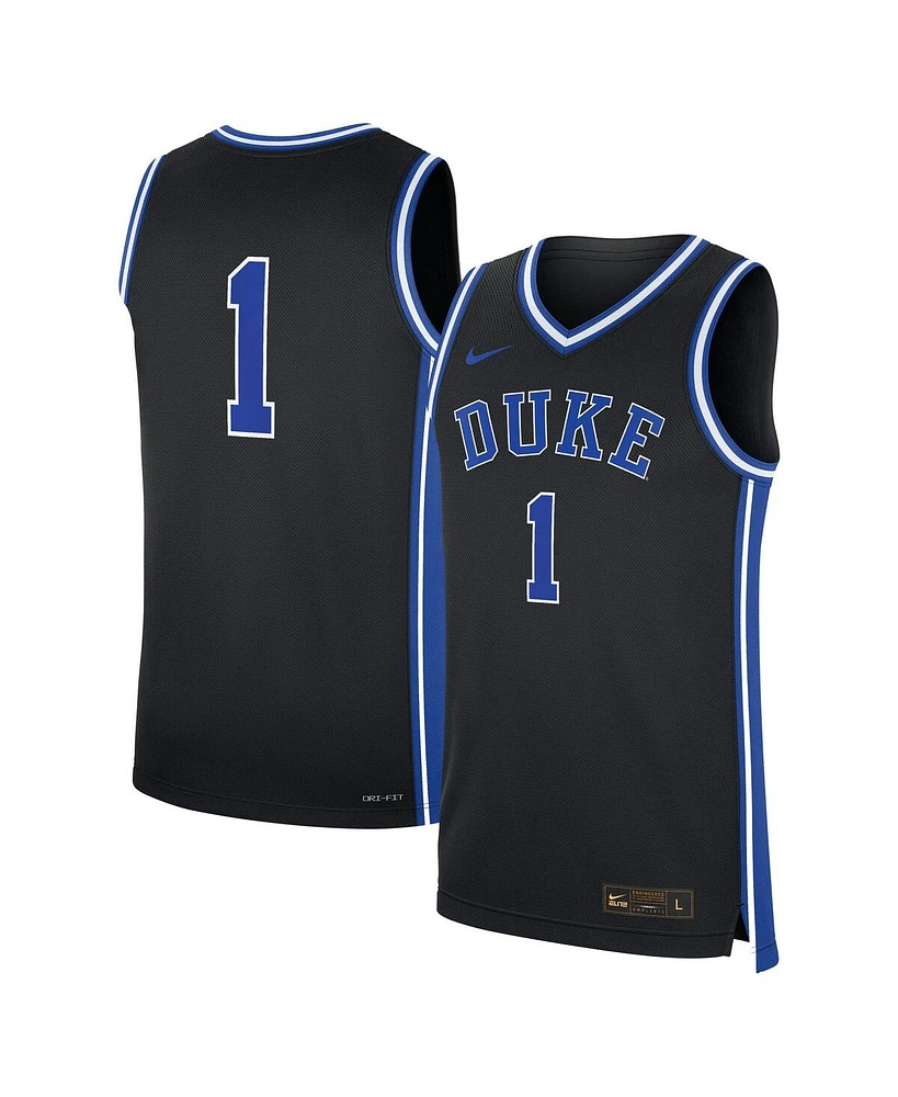 Nike Men's 1 Black Duke Blue Devils Alternate Replica Jersey