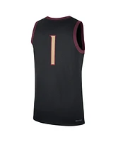 Nike Men's 1 Black Florida State Seminoles Alternate Replica Jersey