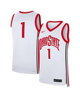 Nike Men's 1 White Ohio State Buckeyes Home Replica Jersey