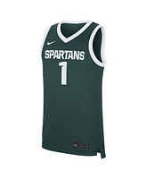 Nike Men's 1 Green Michigan State Spartans Road Replica Jersey