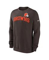 Nike Men's Brown Cleveland Browns Club Pullover Sweatshirt