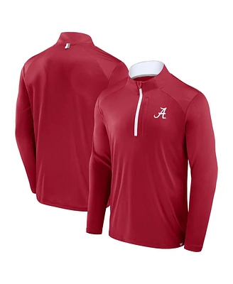 Fanatics Men's Crimson Alabama Tide Fundamental Defender Quarter-Zip Jacket