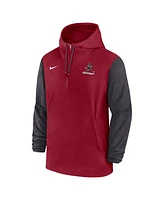 Nike Men's Crimson Alabama Tide 2024 Sideline Pregame Player Half-Zip Hoodie