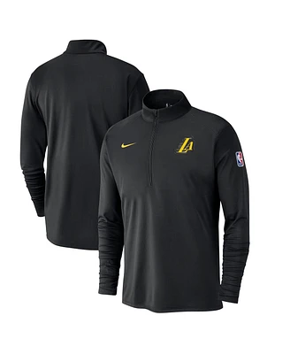 Nike Men's Black Los Angeles Lakers 2024/25 City Edition Authentic Coaches Performance Half-Zip Top