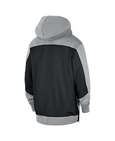 Nike Men's Silver San Antonio Spurs Authentic On-Court Showtime Performance Full-Zip Hoodie