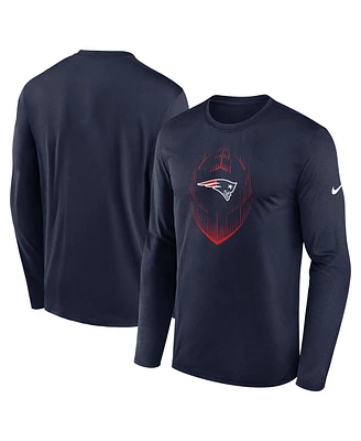 Nike Men's Navy New England Patriots Legend Icon Long Sleeve T-Shirt