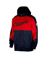 Nike Men's Navy Los Angeles Clippers Authentic On-Court Showtime Performance Full-Zip Hoodie