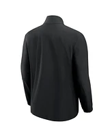 Fanatics Men's Black Kansas City Chiefs Front Office Woven Quarter-Zip Jacket