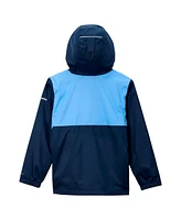 Columbia Big Boys and Girls Navy North Carolina Tar Heels Rainy Fields Lined Hoodie Full-Zip Jacket