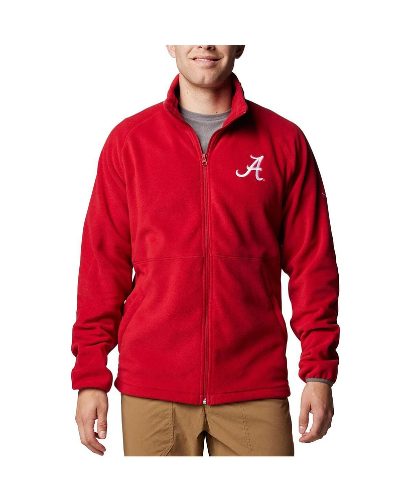 Columbia Men's Crimson Alabama Tide Flanker Iv Fleece Raglan Full-Zip Jacket