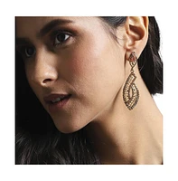 Sohi Metallic Abstract Drop Earrings