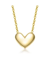 GiGiGirl Minimalist Heart Pendant Necklace in White Gold Plated, 14K Gold Plated, or 18K Rose Gold Plated