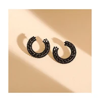 Sohi Crystal Bar Hoop Earrings