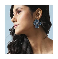 Sohi Enamelled Flora Stud Earrings