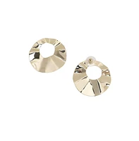 Sohi Minimal Swirl Circular Drop Earrings