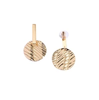 Metallic Textured Drop Earrings