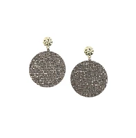 Sohi Embellished Circular Drop Earrings