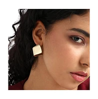 Folded Square Stud Earrings