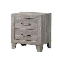 Slickblue 2-Drawer Nightstand with Modern Metal Handles for Bedroom Storage