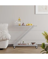 Slickblue Modern Bar Cart for Stylish and Convenient Beverage Storage