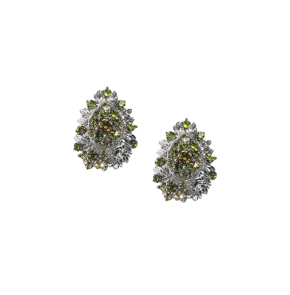 Sohi Textured Crystal Stud Earrings