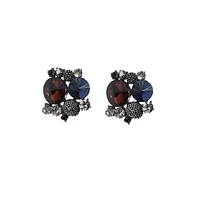 Sohi Crystal Textured Stud Earrings