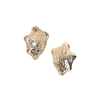 Sohi Metallic Wave Stud Earrings