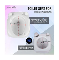 SereneLife Outdoor Portable Toilet With Carry Bag & Waste Level Indicator