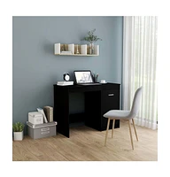 vidaXL Desk Black 39.4"x19.7"x29.9" Engineered Wood
